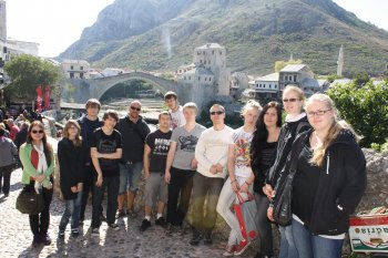 Hela gruppen i Mostar