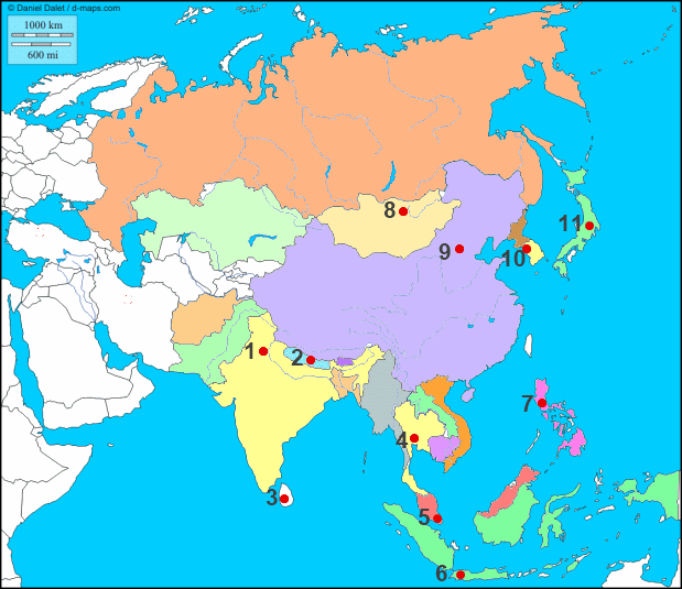 Asien; städer